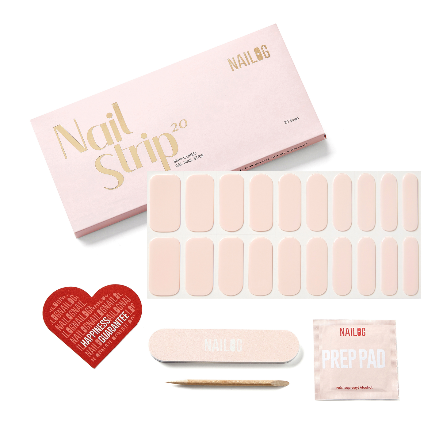 COTTON CANDY | Mani Strip 20PC - NAILOG semi cured nail strip