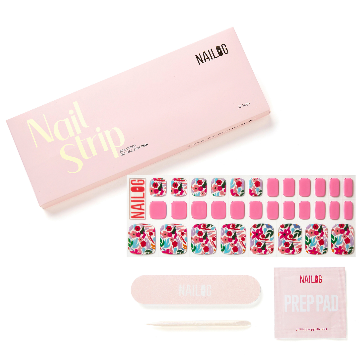 SEASON | Pedi Strip 32PC - NAILOG semi cured nail strip
