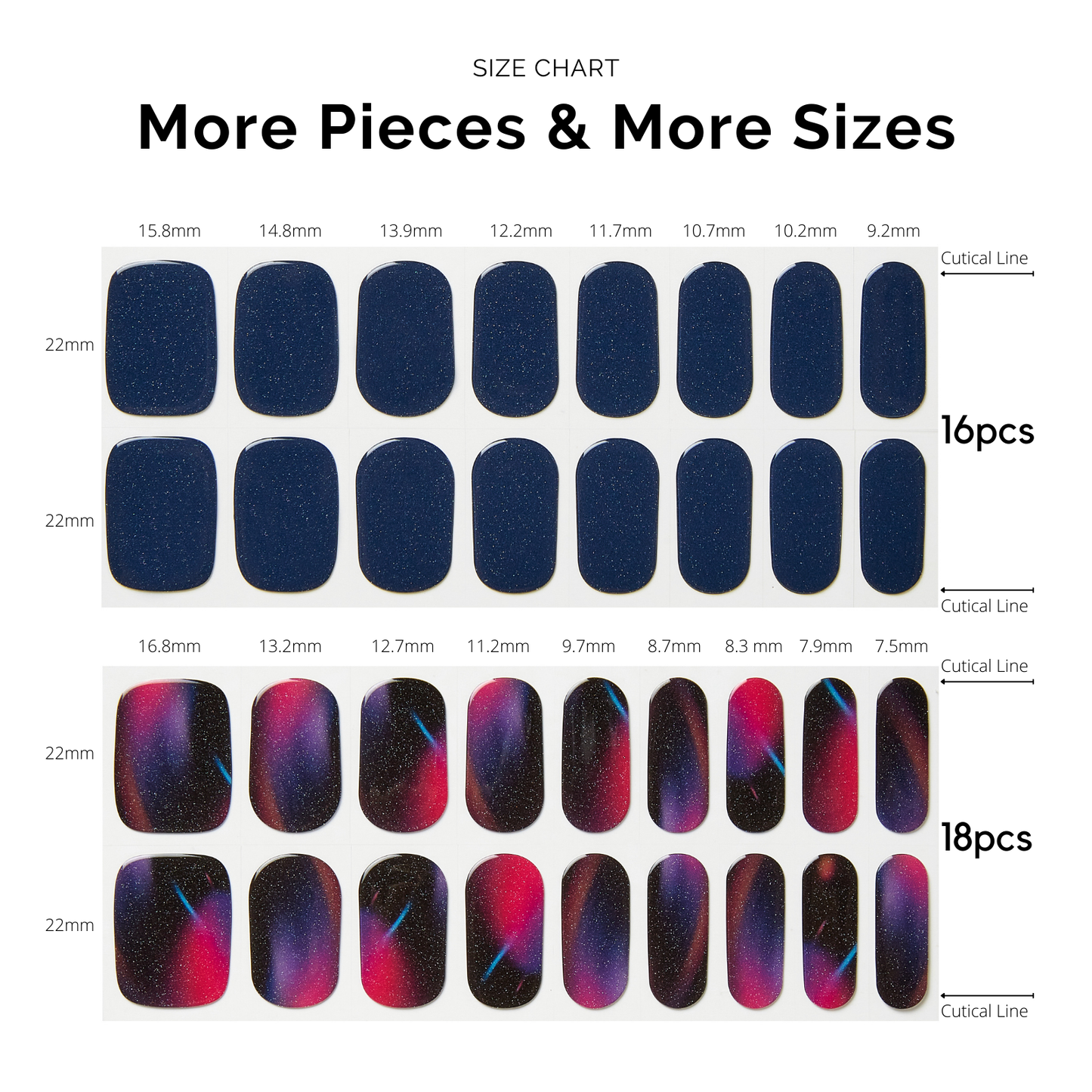 NEON NOCTURNE | Mani Strip 34PC - NAILOG semi cured nail strip