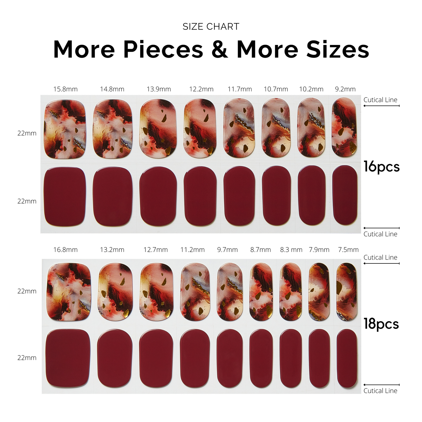 SECRET REALM | Mani Strip 34PC - NAILOG semi cured nail strip