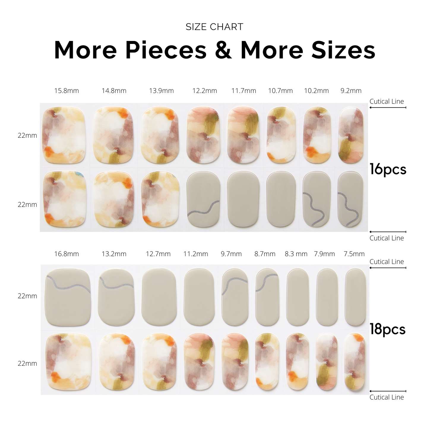 LIKE A PAINTING | Mani Strip 34PC - NAILOG semi cured nail strip