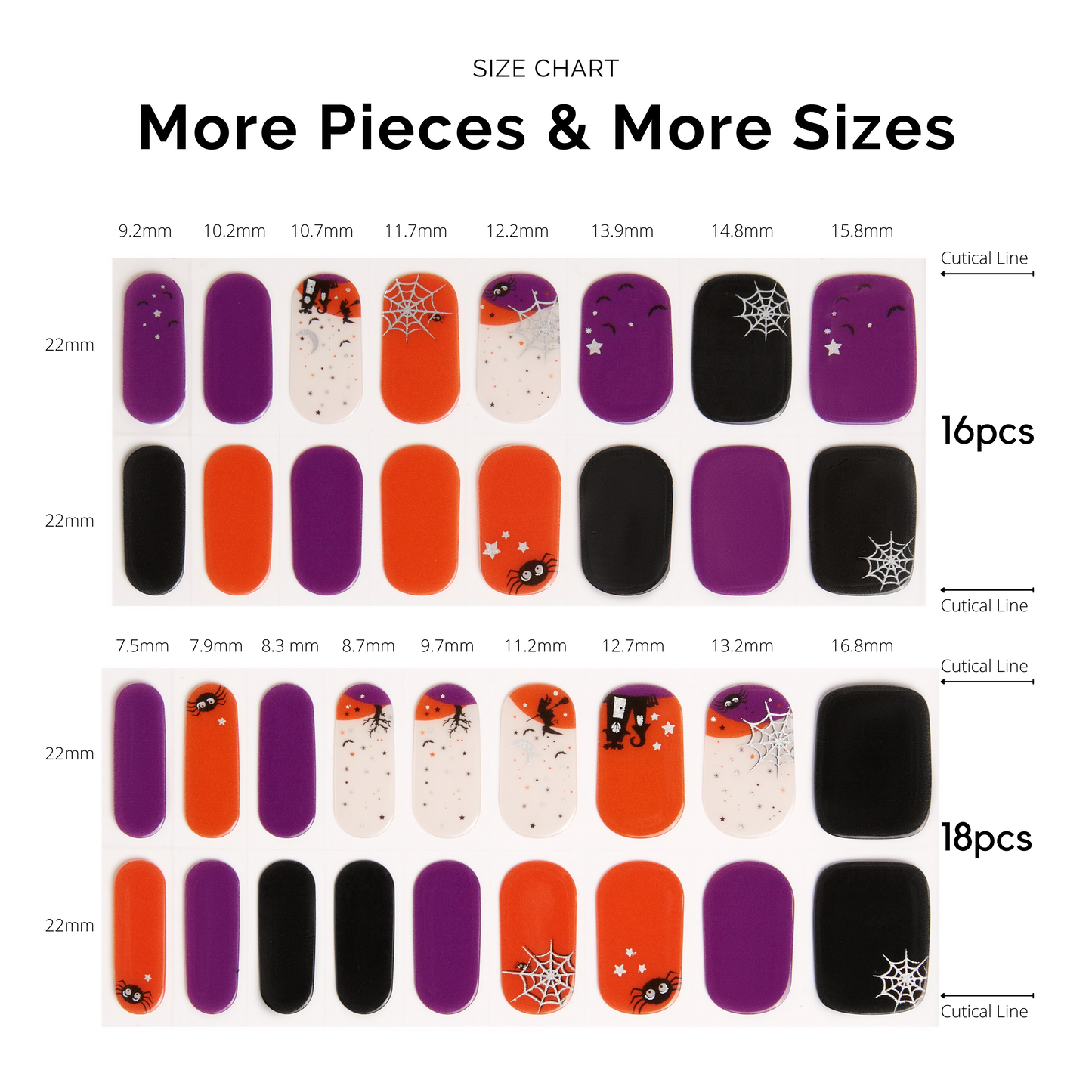 Dark Moon Night | Mani 34 Halloween - NAILOG semi cured nail strip
