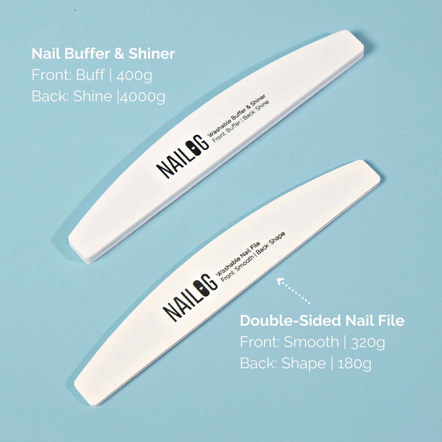 PROFESSIONAL NAIL FILE & BUFFER KIT (6PC) - NAILOG