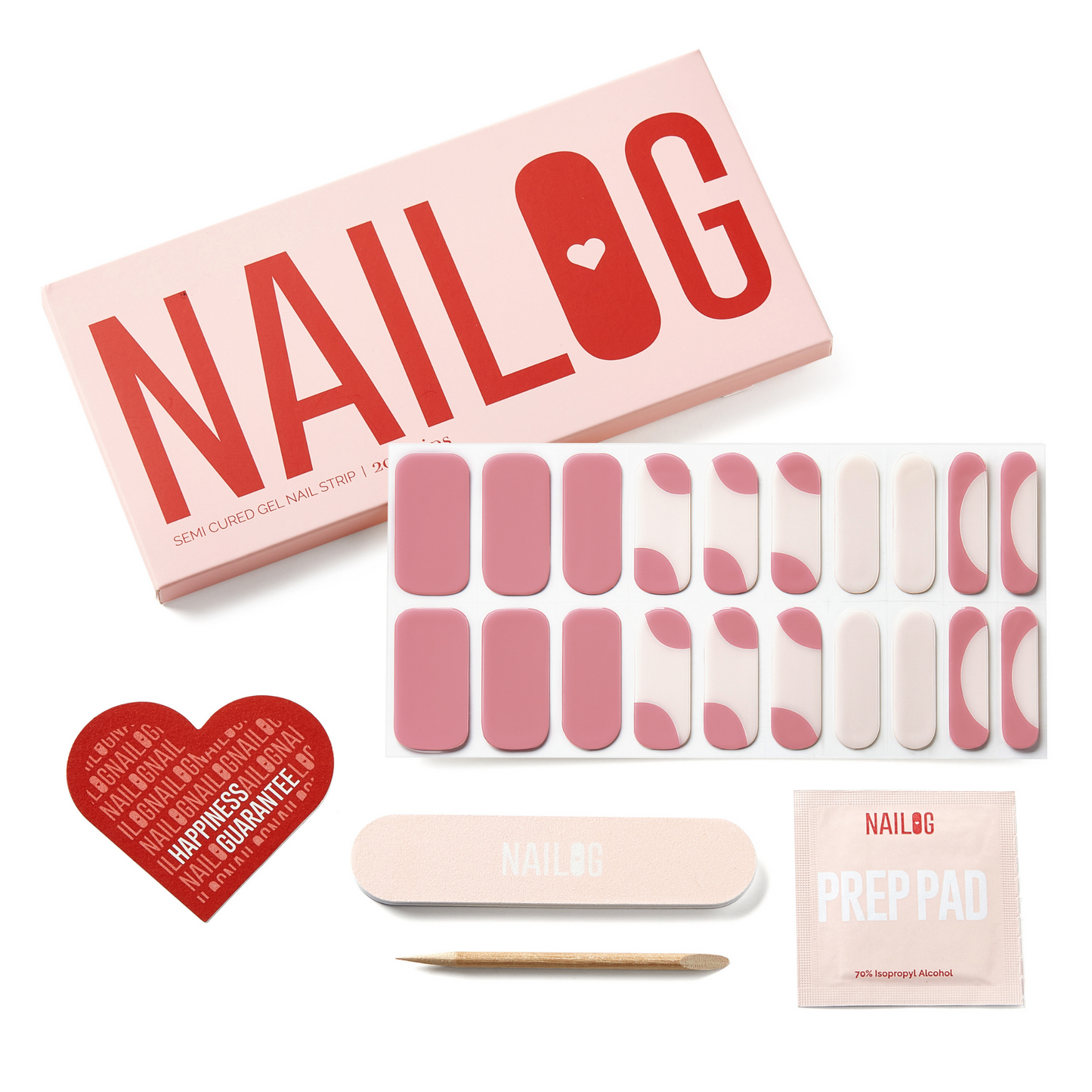 AUDREY - NAILOG semi cured nail strip