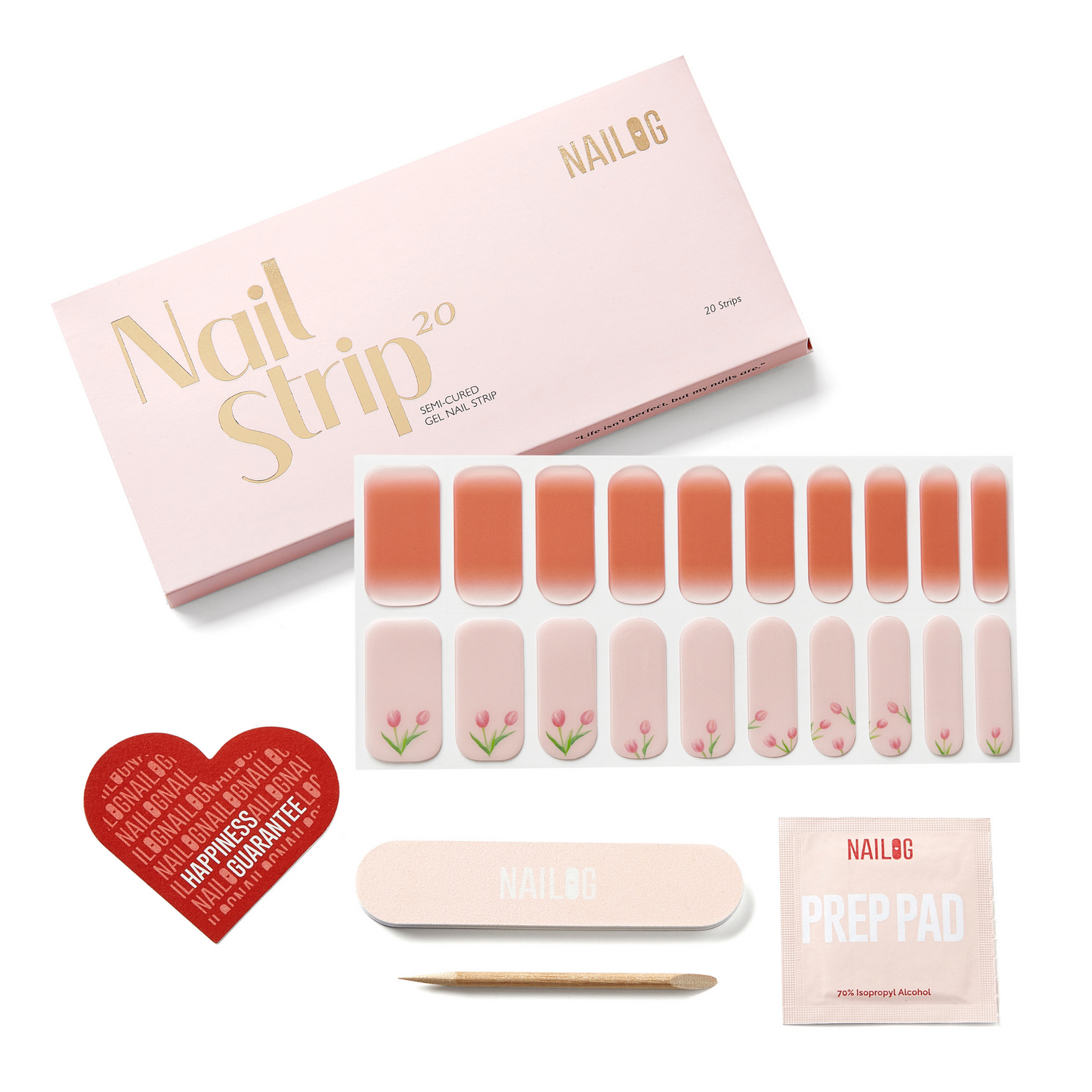 THE LITTLE TULIP - NAILOG semi cured nail strip