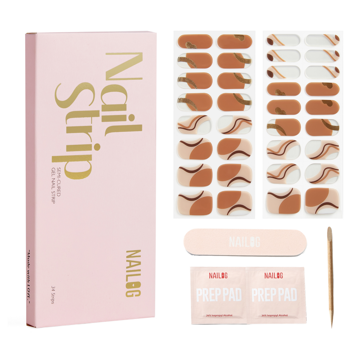 MAZE | Mani 34 - NAILOG semi cured nail strip