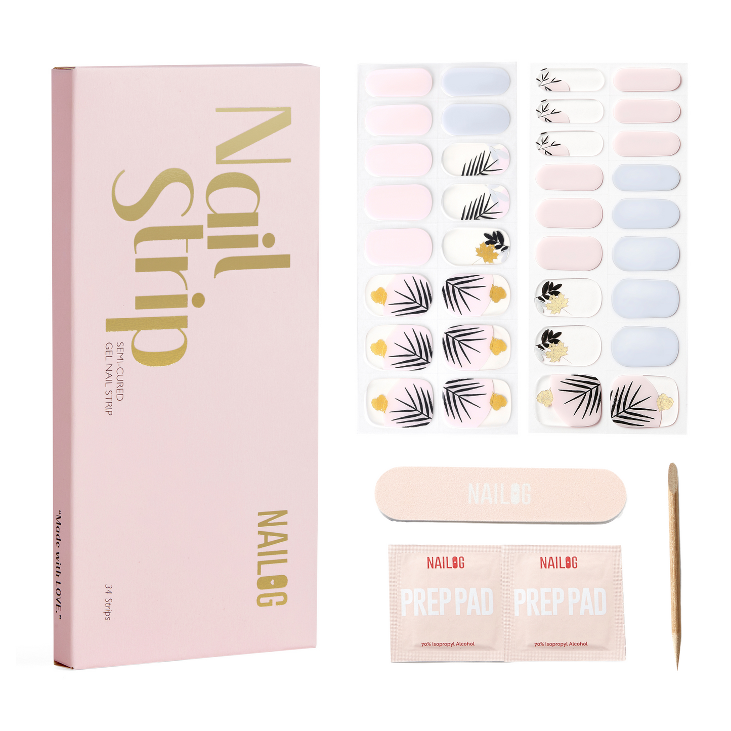 THE ORIENTAL | Mani 34 - NAILOG semi cured nail strip