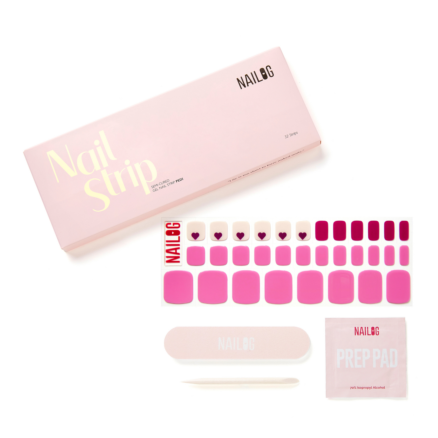 NEVER TOO LATE | Pedi Strip - NAILOG semi cured nail strip