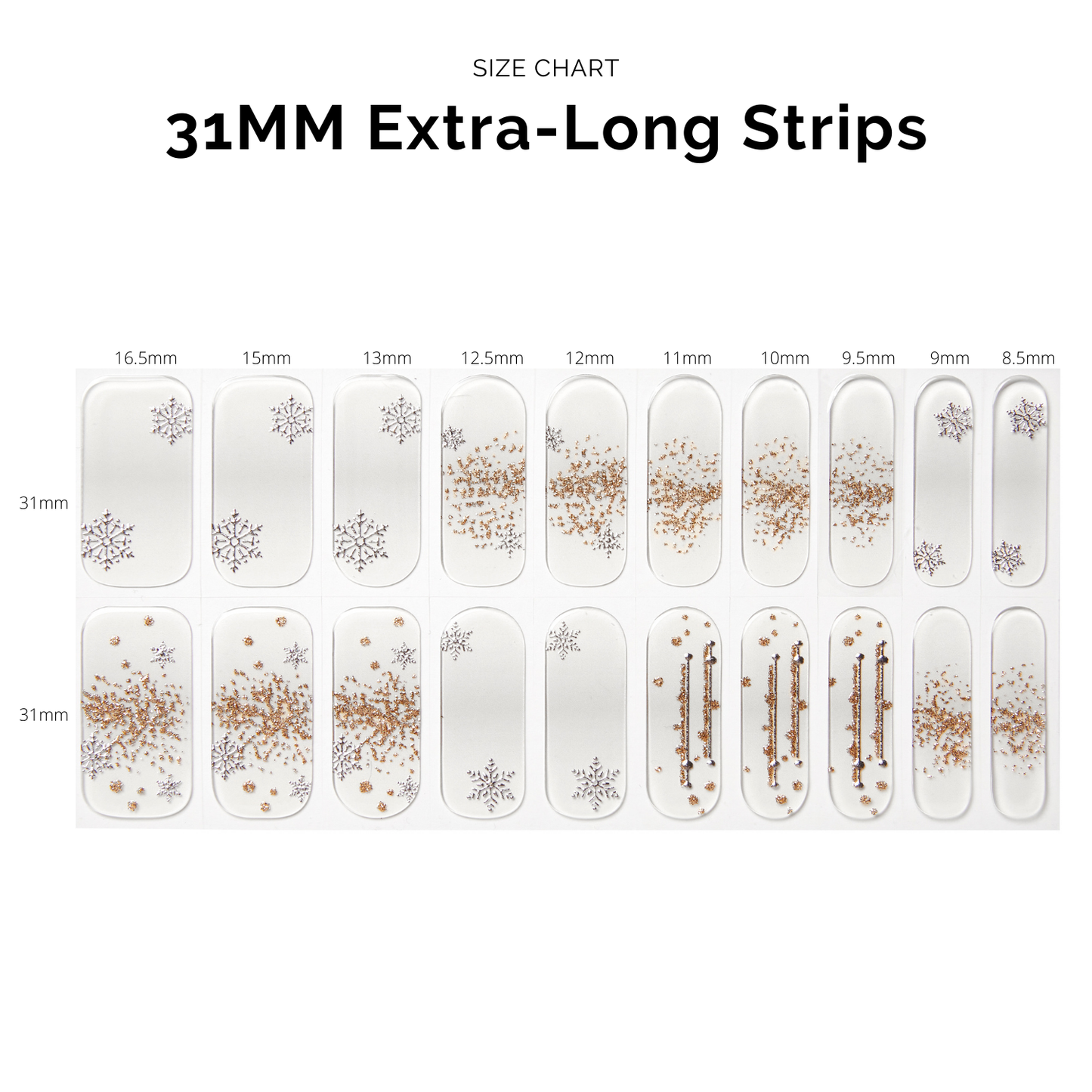 SNOWFLAKE | Mani Strip 20PC