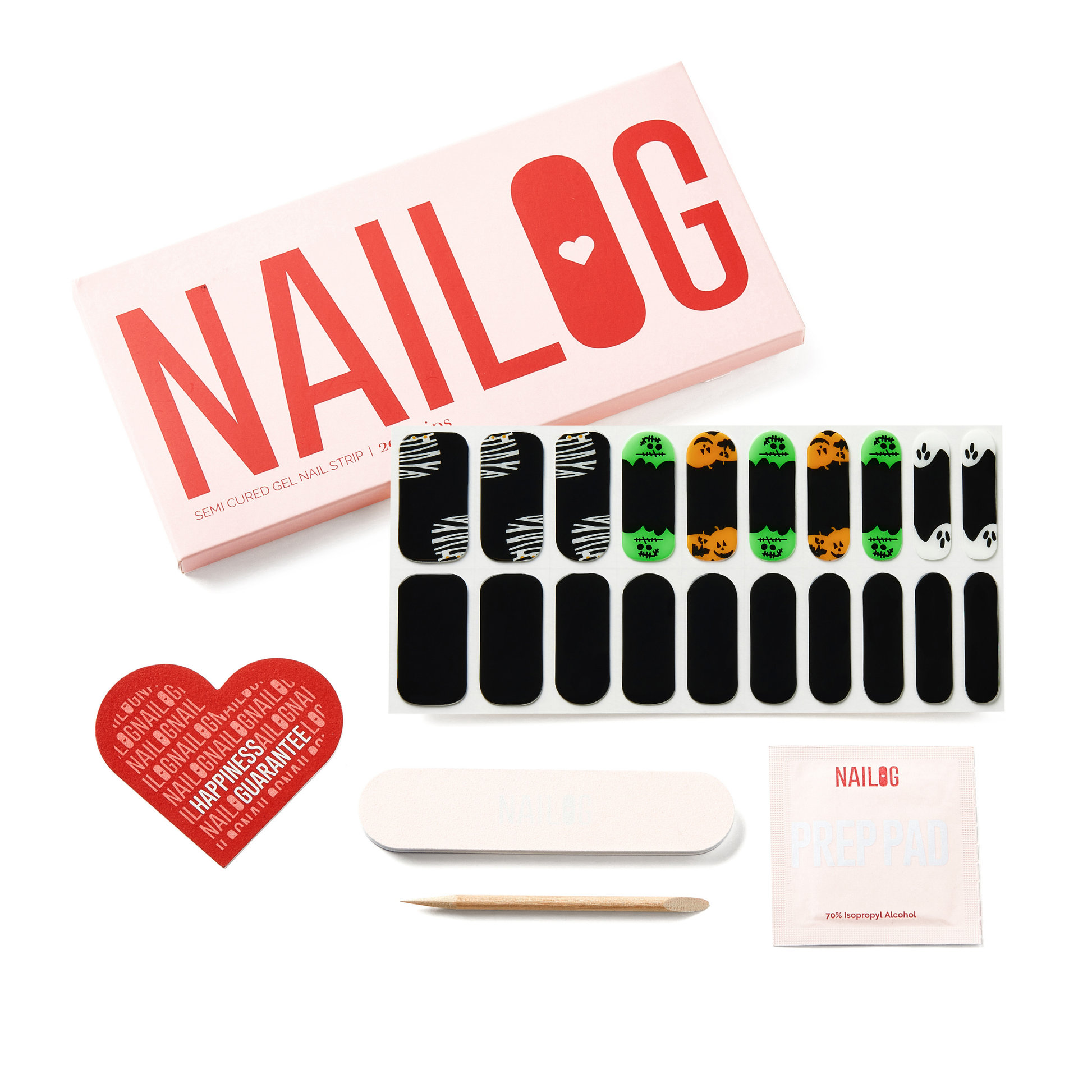 LITTLE MONSTERS | Mani Strip 20PC - NAILOG semi cured nail strip