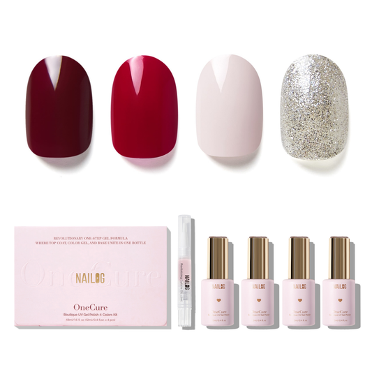 OPULENT QUARTET | OneCure Gel Polish 4PC Kit - NAILOG semi cured nail strip