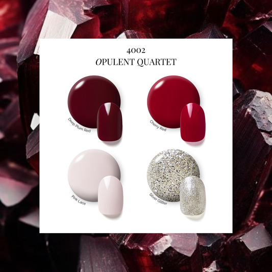 OPULENT QUARTET | OneCure Gel Polish 4PC Kit - NAILOG semi cured nail strip