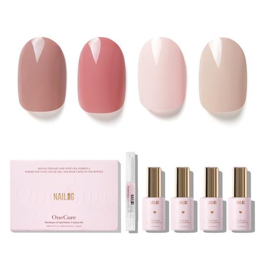 ROSE WHISPER | OneCure Gel Polish 4PC Kit - NAILOG semi cured nail strip
