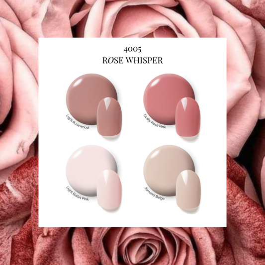 ROSE WHISPER | OneCure Gel Polish 4PC Kit - NAILOG semi cured nail strip