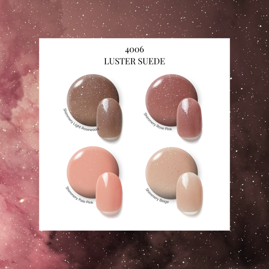 LUSTER SUEDE | OneCure Gel Polish 4PC Kit - NAILOG semi cured nail strip