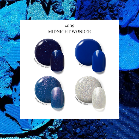 MIDNIGHT WONDER | OneCure Gel Polish 4PC Kit - NAILOG semi cured nail strip