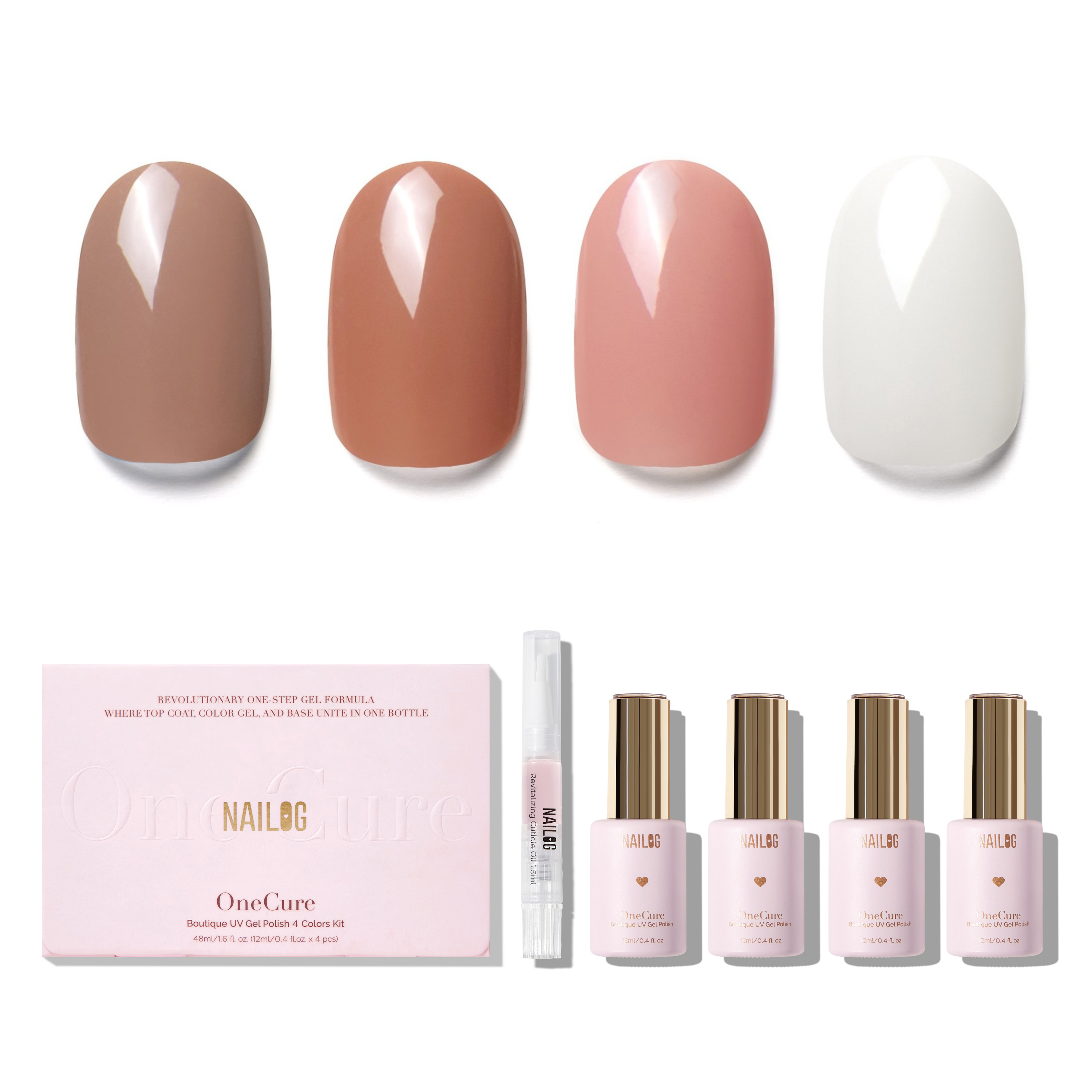 SOFT CLAY | OneCure Gel Polish 4PC Kit – NAILOG