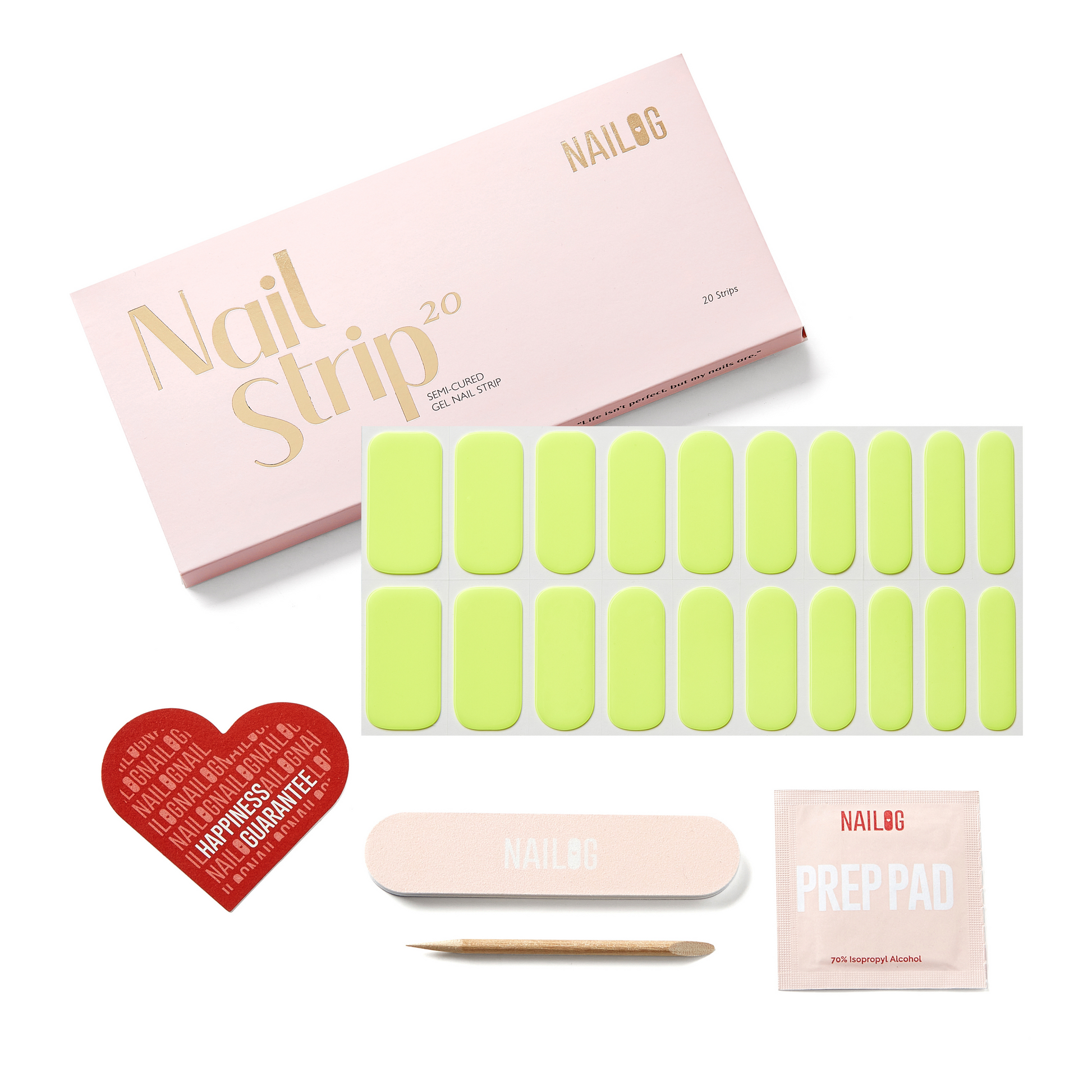 LIME BOMB - NAILOG semi cured nail strip