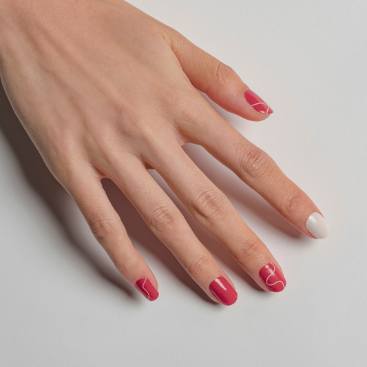 Red Dune | Mani 34 - NAILOG semi cured nail strip