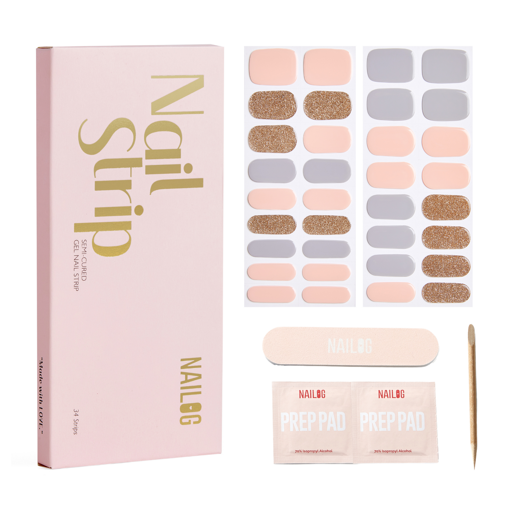 SUMMER SOIREE | Mani 34 - NAILOG semi cured nail strip