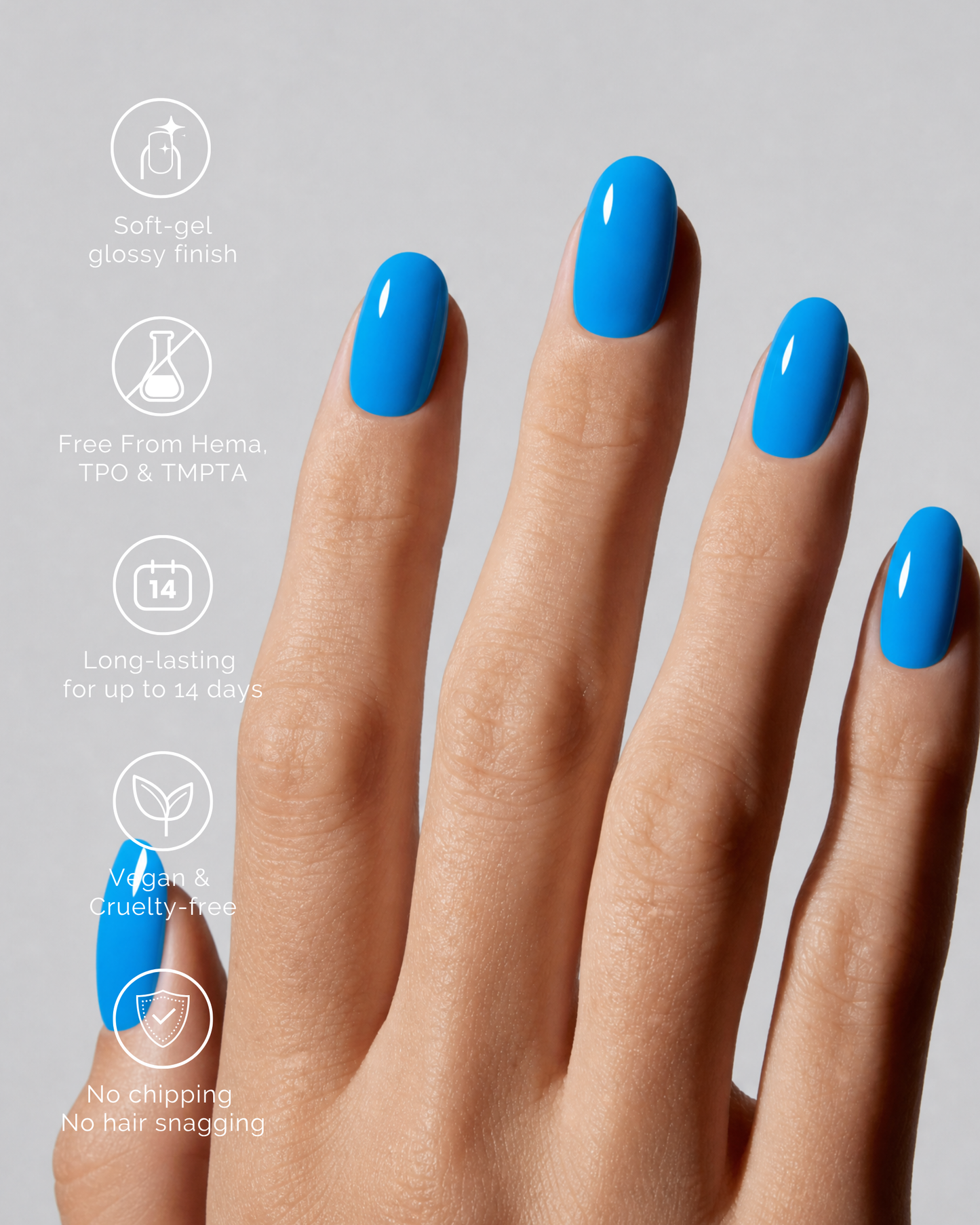 BUTTERFLY BLUE | Semi Cured Nail Strips 34PC
