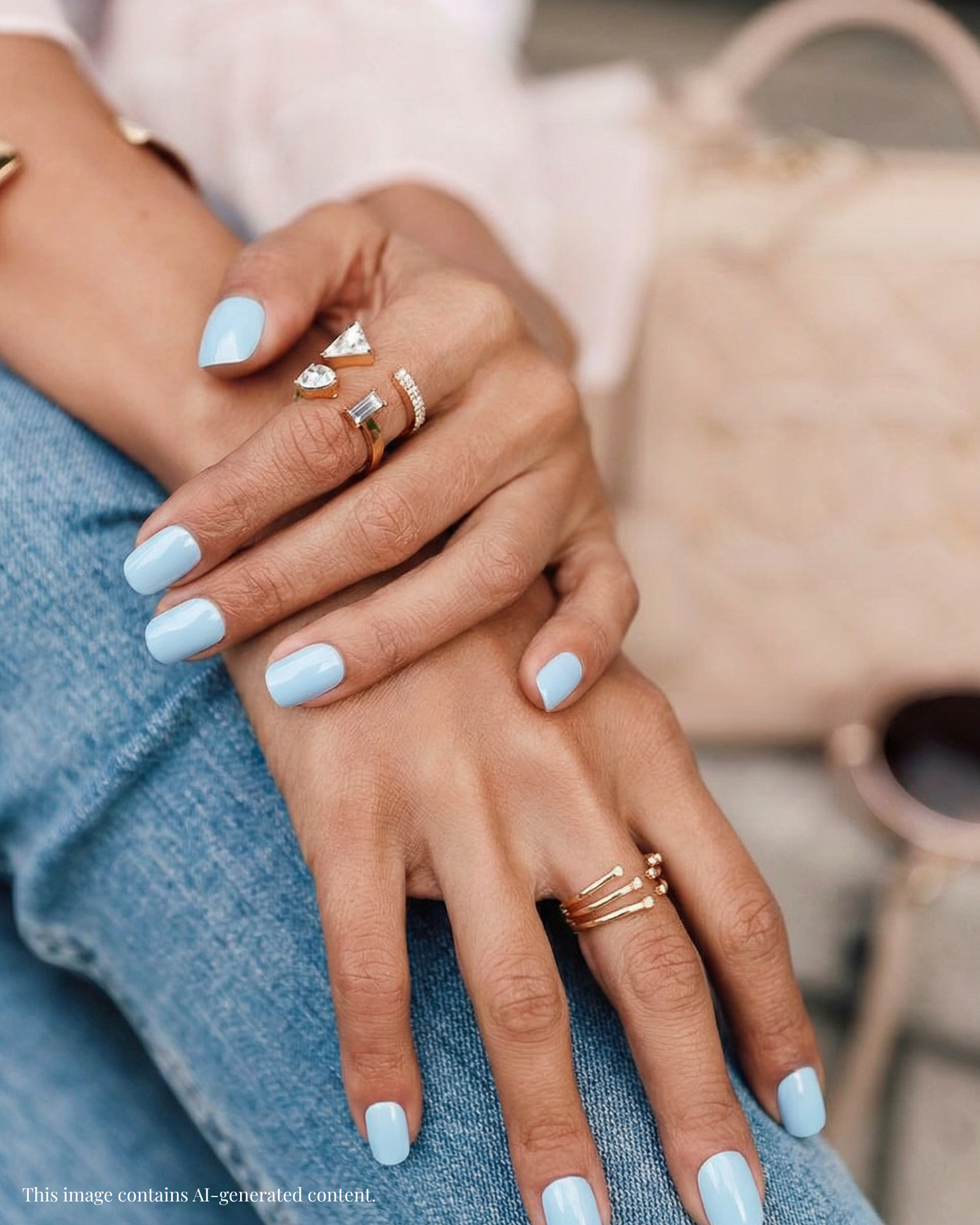BABY BLUE | Semi Cured Nail Strips 34PC