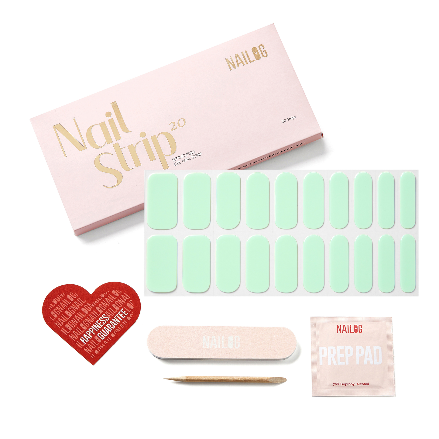 PASTEL MINT | Mani Strip 20PC