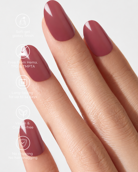 SMOKED FIG | Semi Cured Nail Strips 34PC