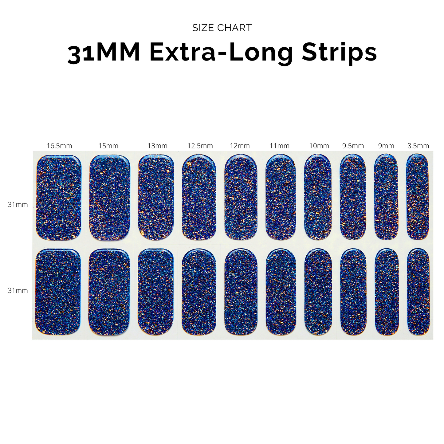 BLUE GLAM | Mani Strip 20PC