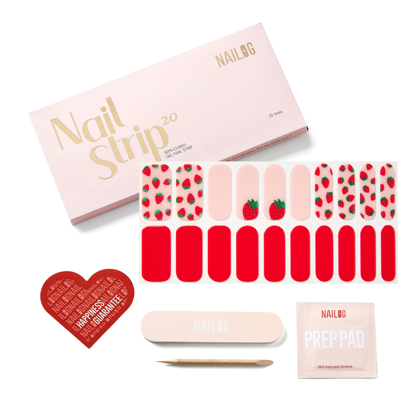 STRAWBERRY SORBET | Mani Strip 20PC