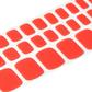 WATERMELON RED | Pedi Strip 32PC - NAILOG semi cured nail strip