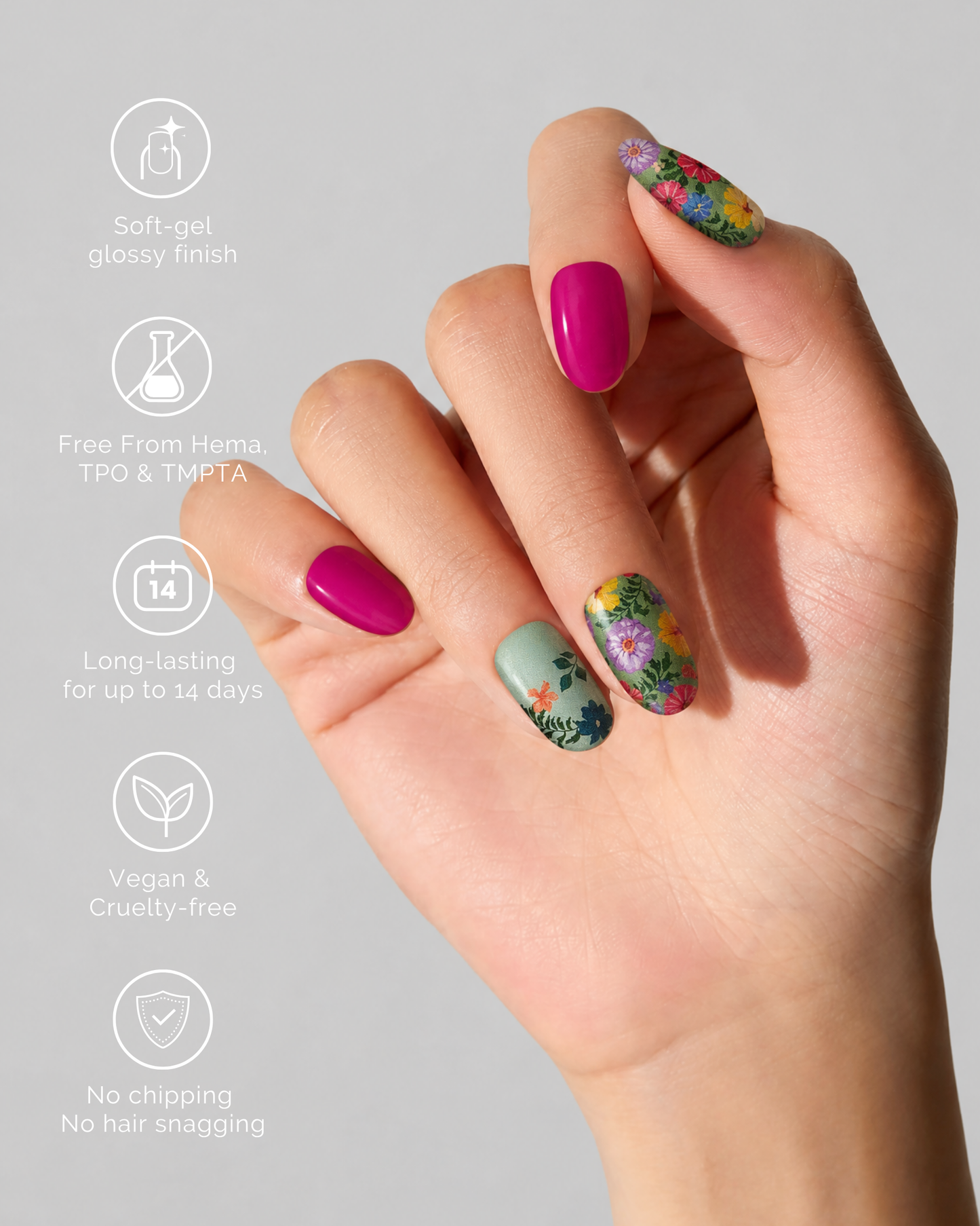 RETRO JUNGLE | Semi Cured Nail Strips 34PC
