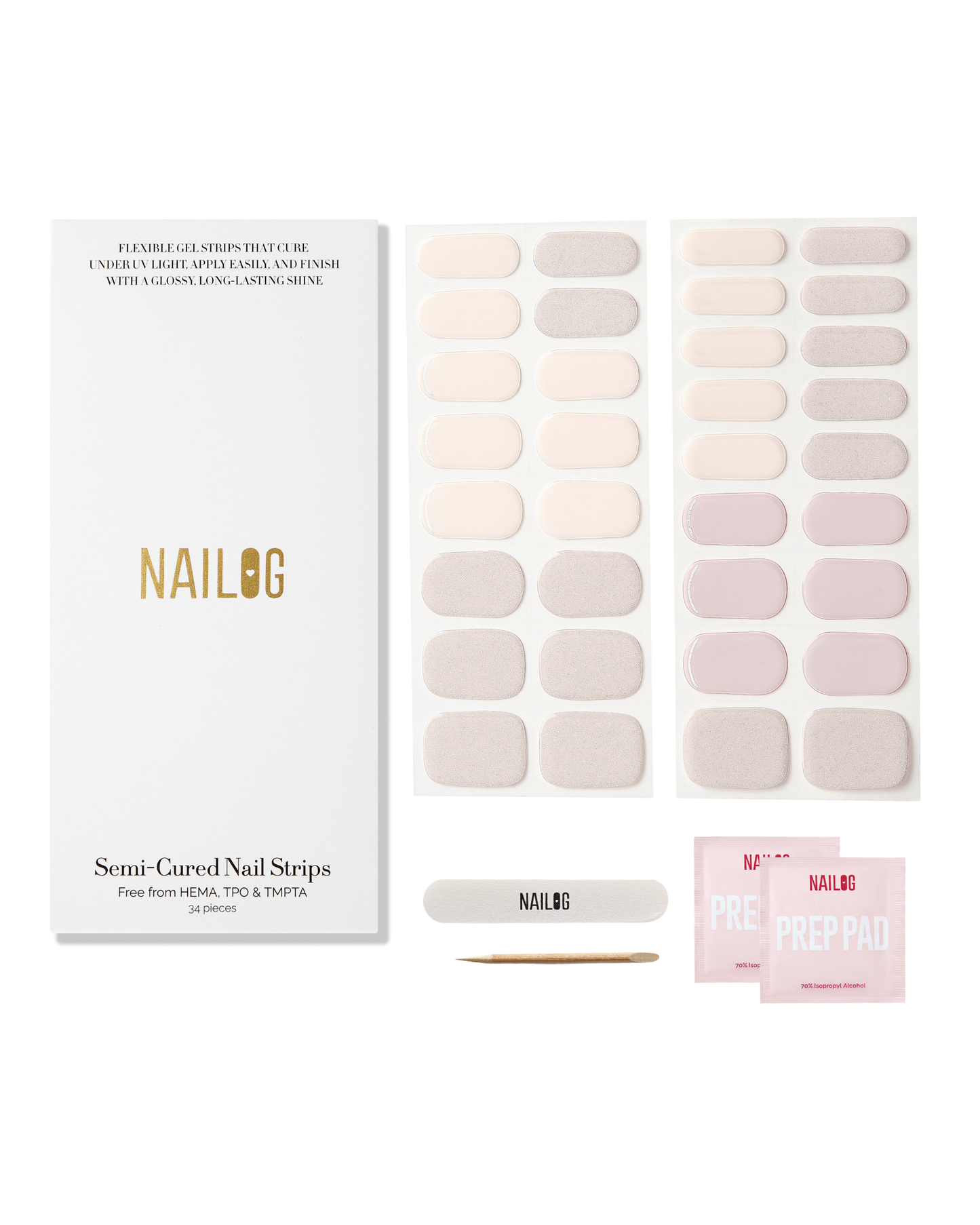 ISABELLE | Semi Cured Nail Strips 34PC