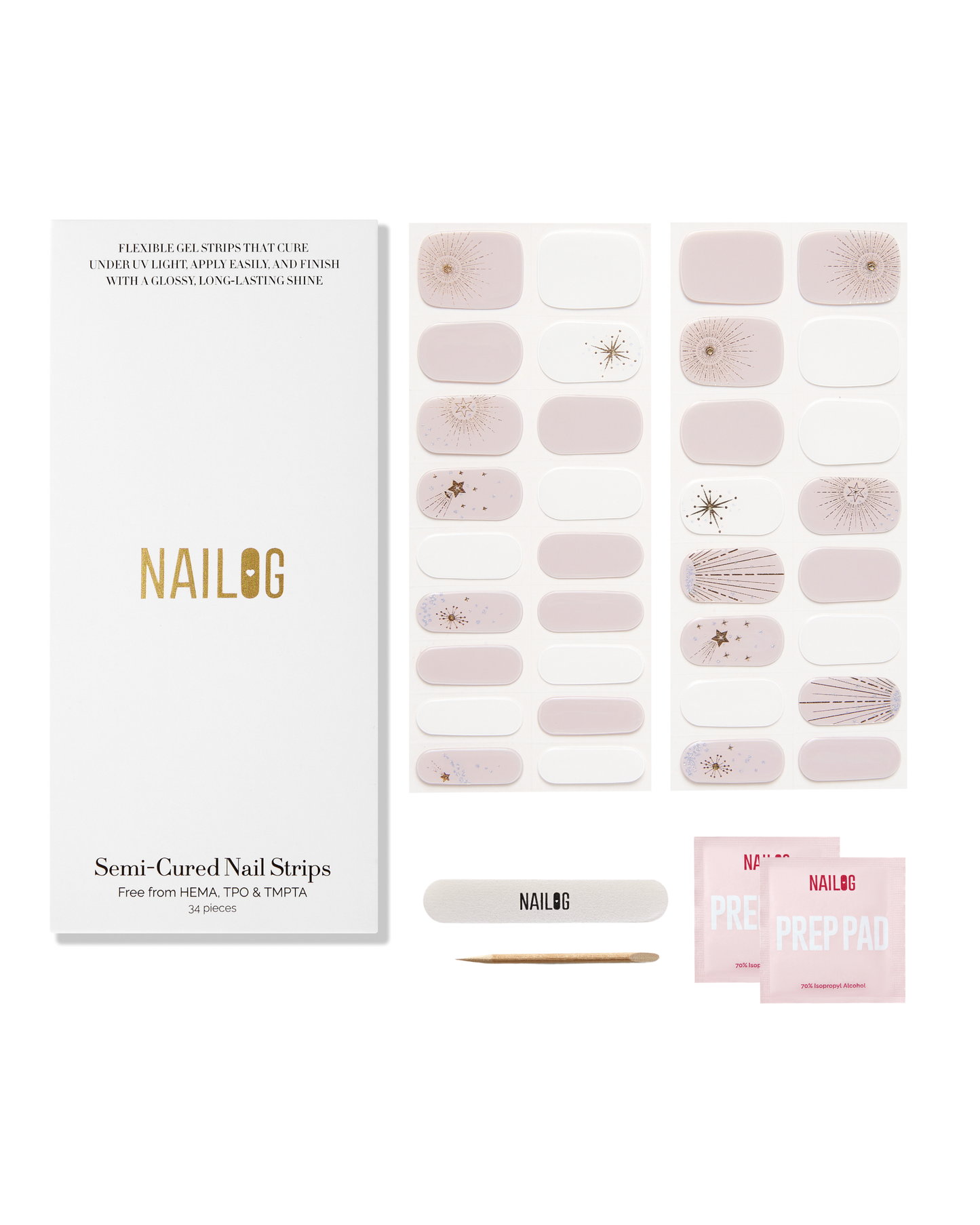 ASTRIA | Semi Cured Nail Strips 34PC