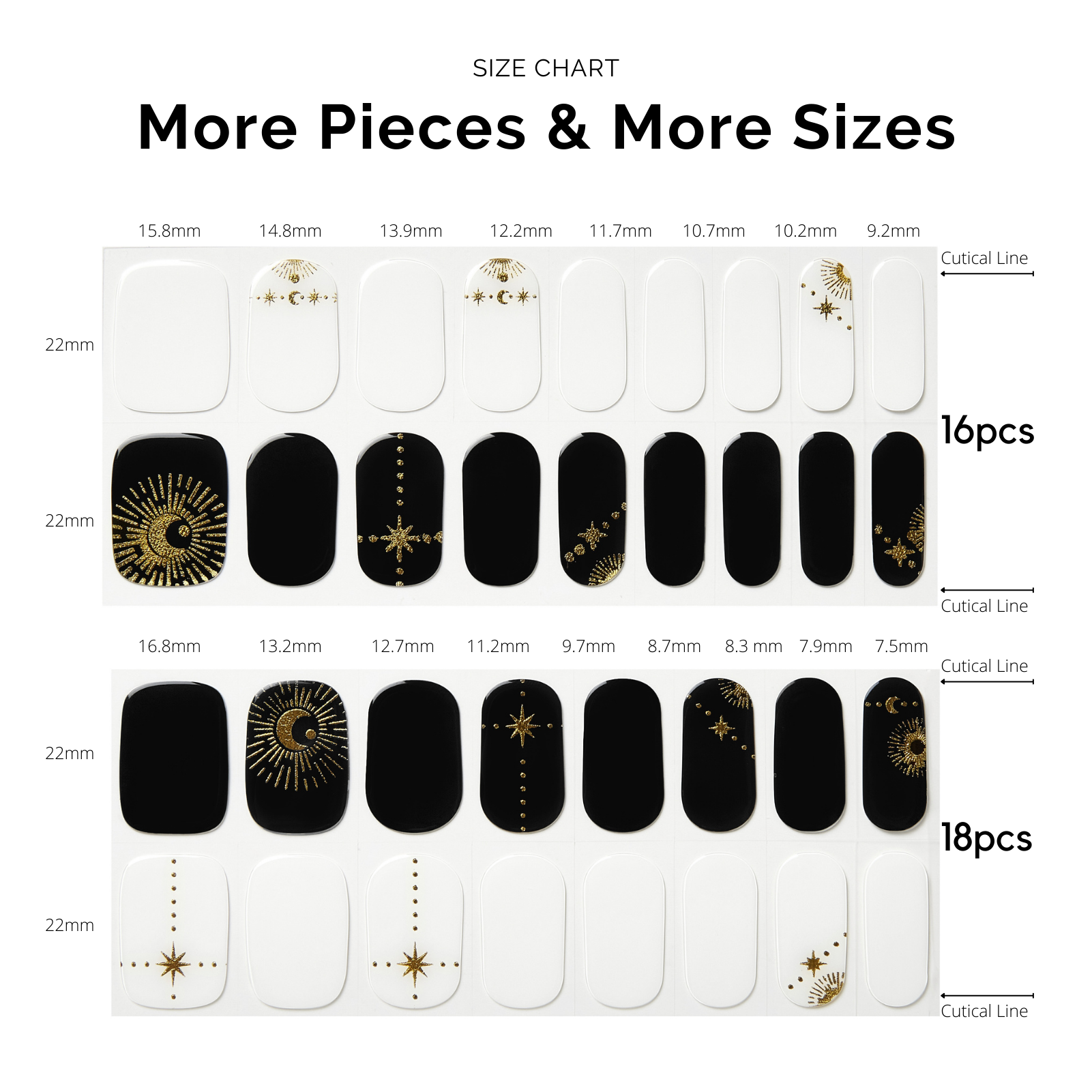 ASTRAL GLYPHS | Mani Strip 34PC - NAILOG semi cured nail strip