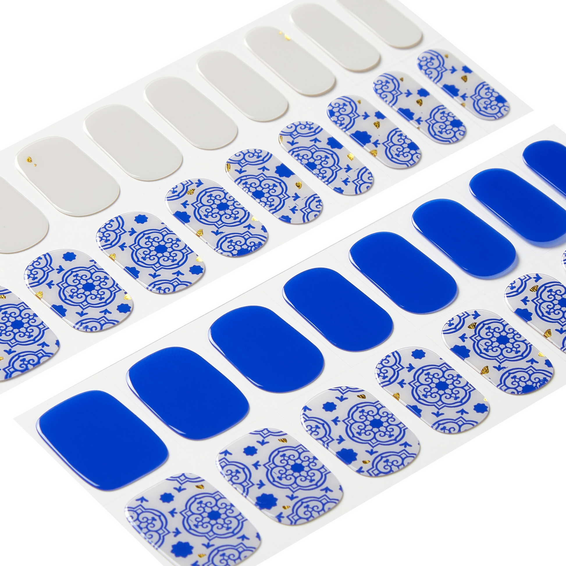 CERULEAN PORCELAIN | Mani Strip 34PC - NAILOG semi cured nail strip