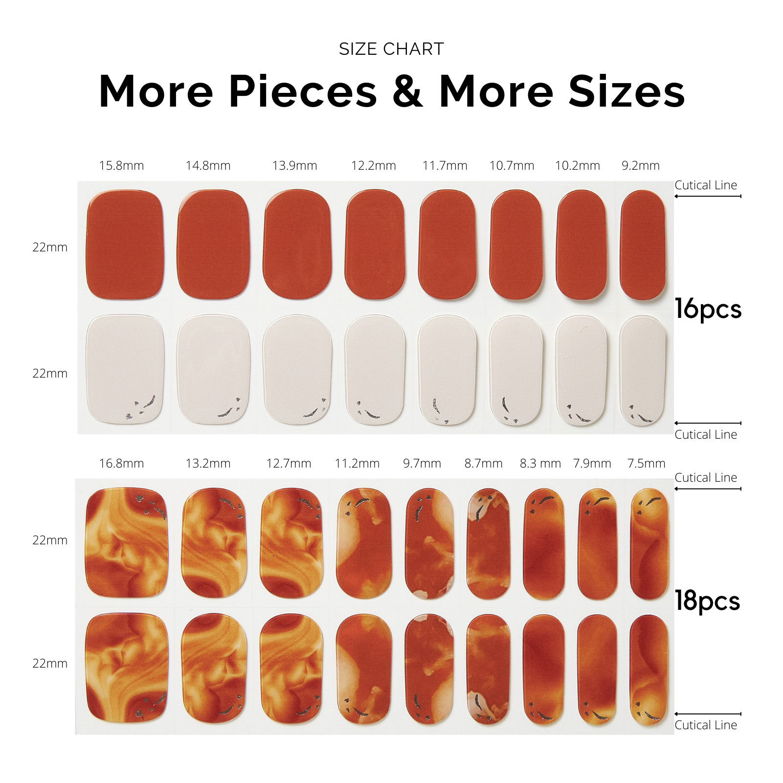 MILK TEA | Mani Strip 34PC - NAILOG semi cured nail strip
