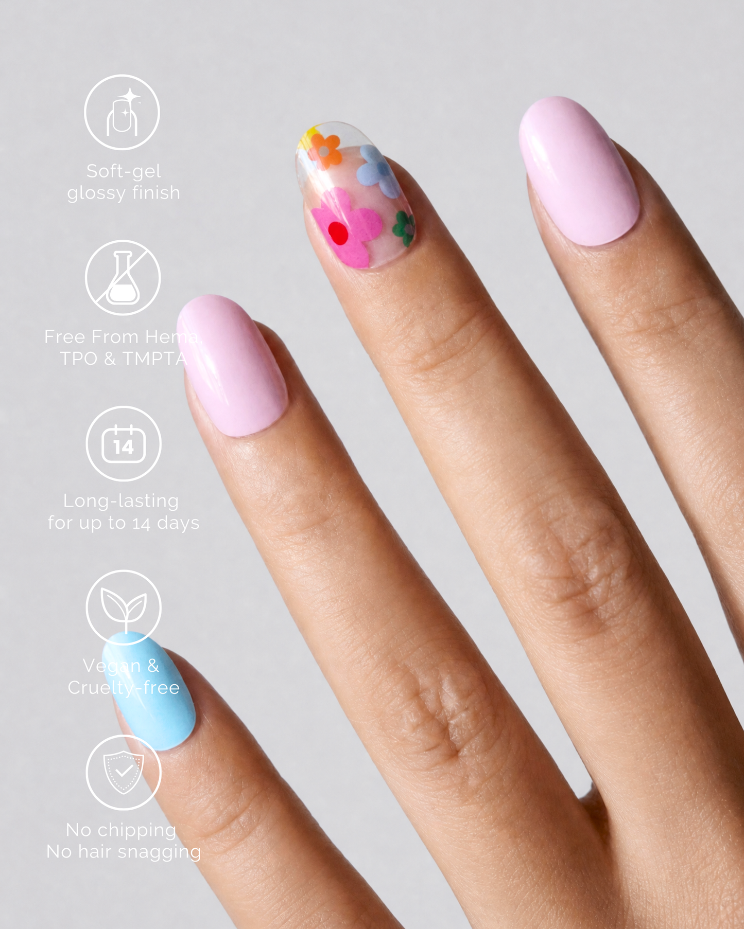 PETAL DANCE | Semi Cured Nail Strips 34PC