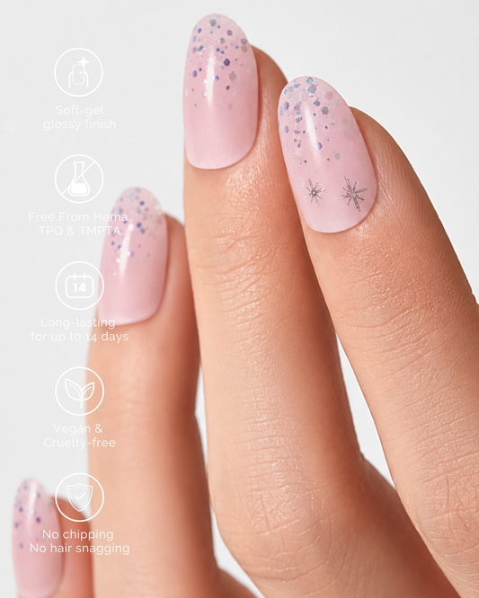 MILKY QUARTZ | Semi Cured Nail Strips 34PC