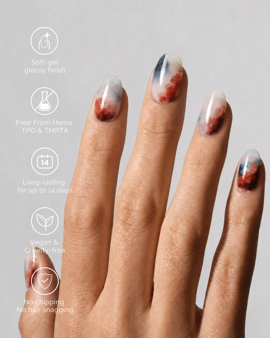 INK MIRAGE | Semi Cured Nail Strips 34PC