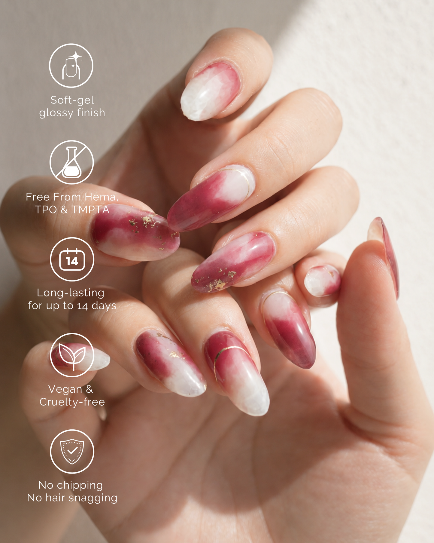 CASSIS HOUR | Semi Cured Nail Strips 34PC - NAILOG semi cured nail strip