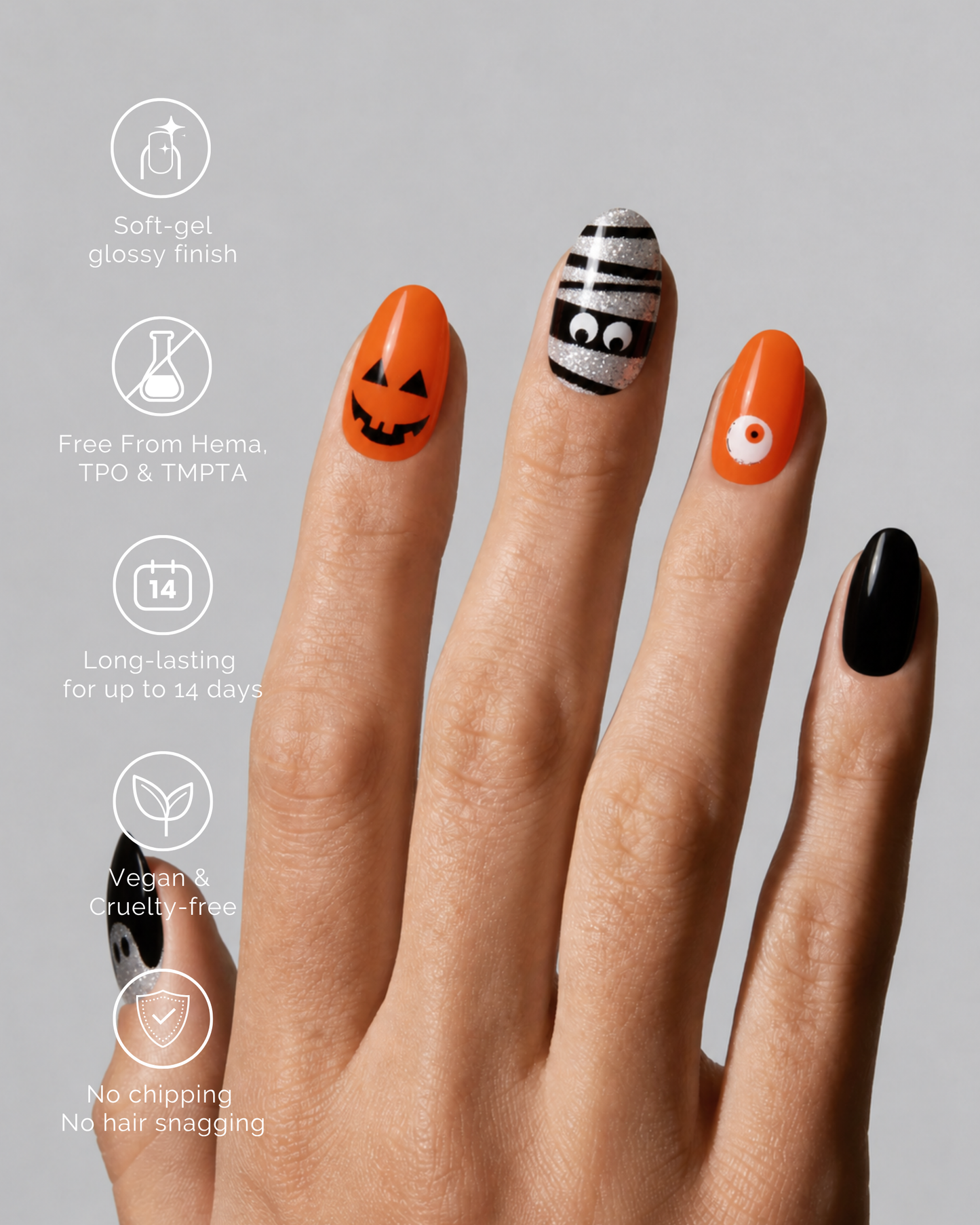 TRICK OR TREAT | Halloween Semi Cured Nail Strips 34PC