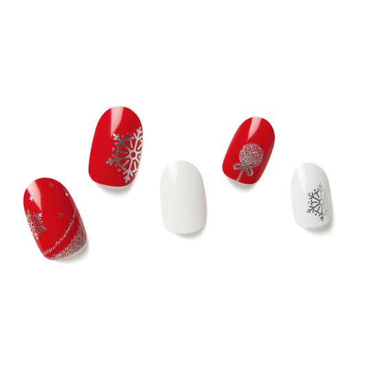 HOLLY JOLLY | Mani Strip 34PC - NAILOG semi cured nail strip
