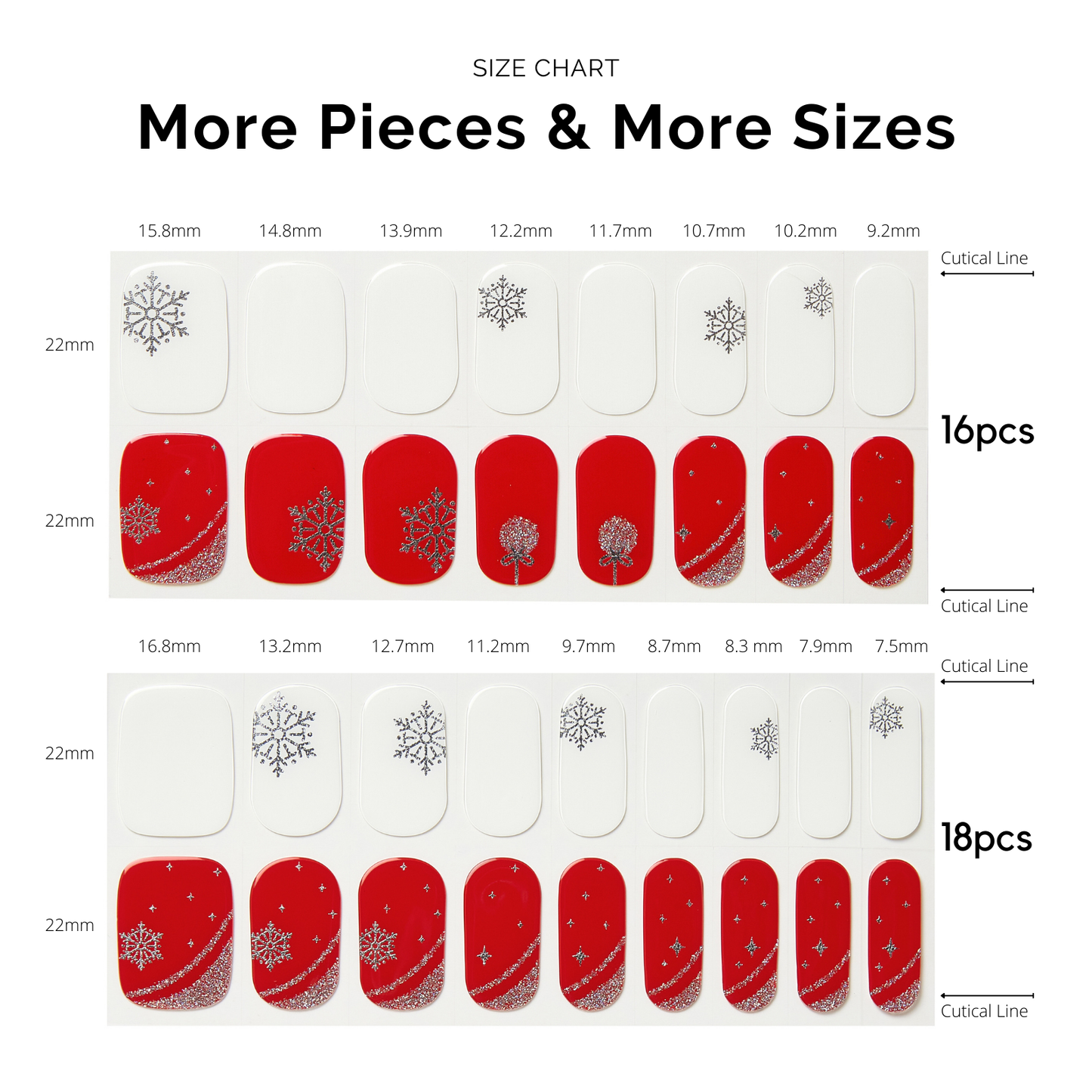 HOLLY JOLLY | Mani Strip 34PC - NAILOG semi cured nail strip