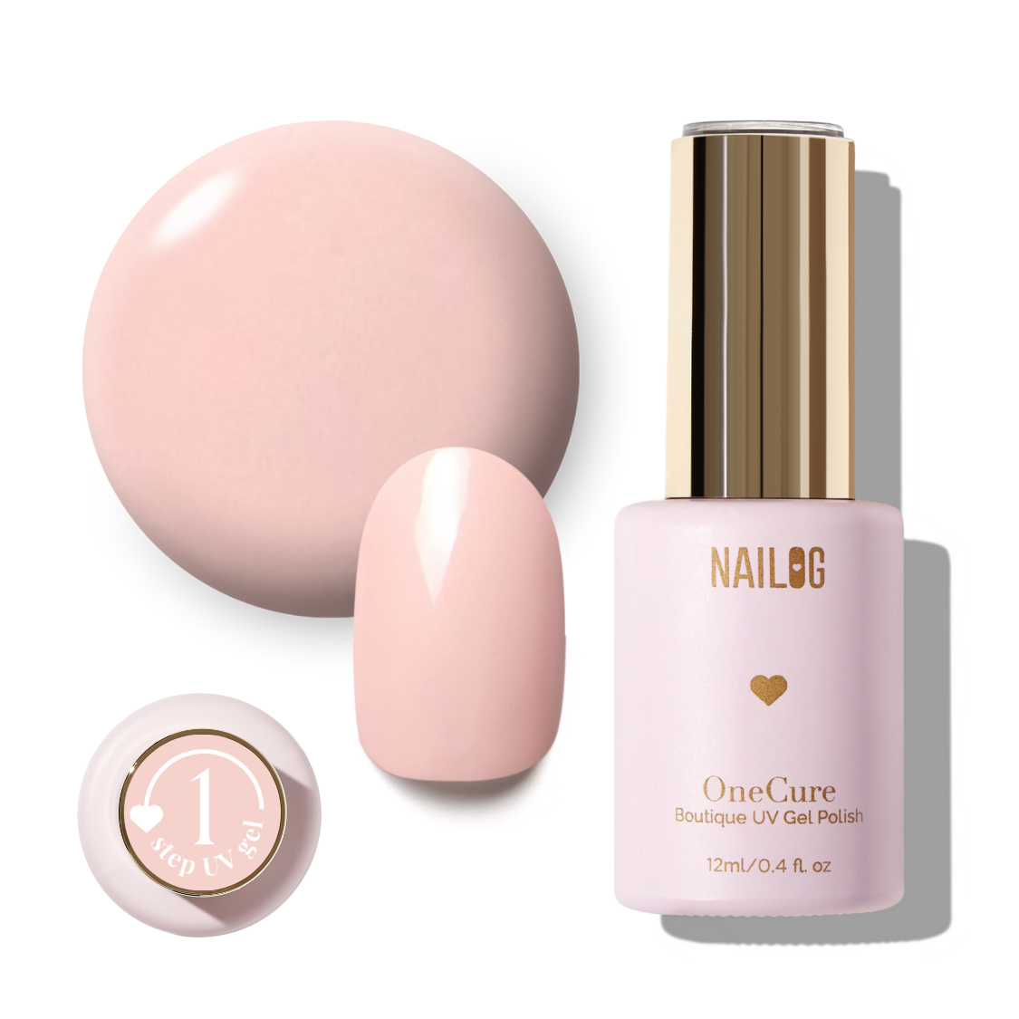 LIGHT PEACH PINK | OneCure Gel Polish