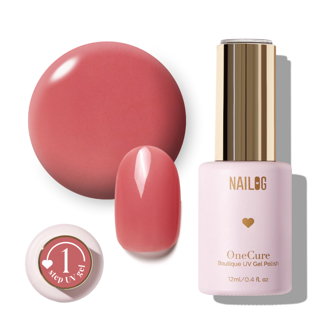 NUDE ROSE | OneCure Gel Polish – NAILOG