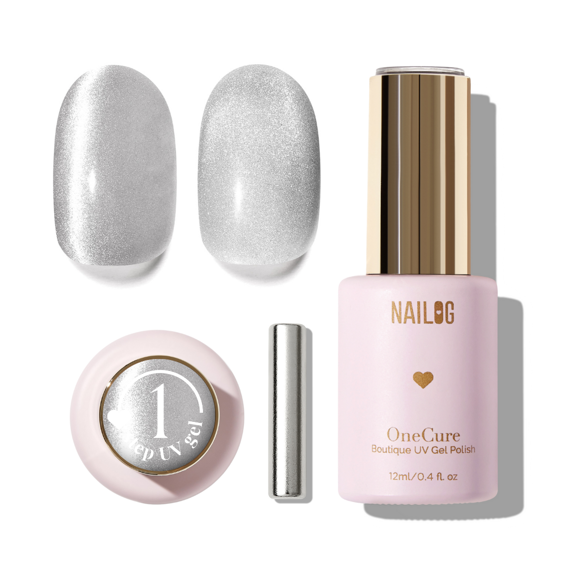 SILVER SHADED | OneCure Gel Polish Cat Eye