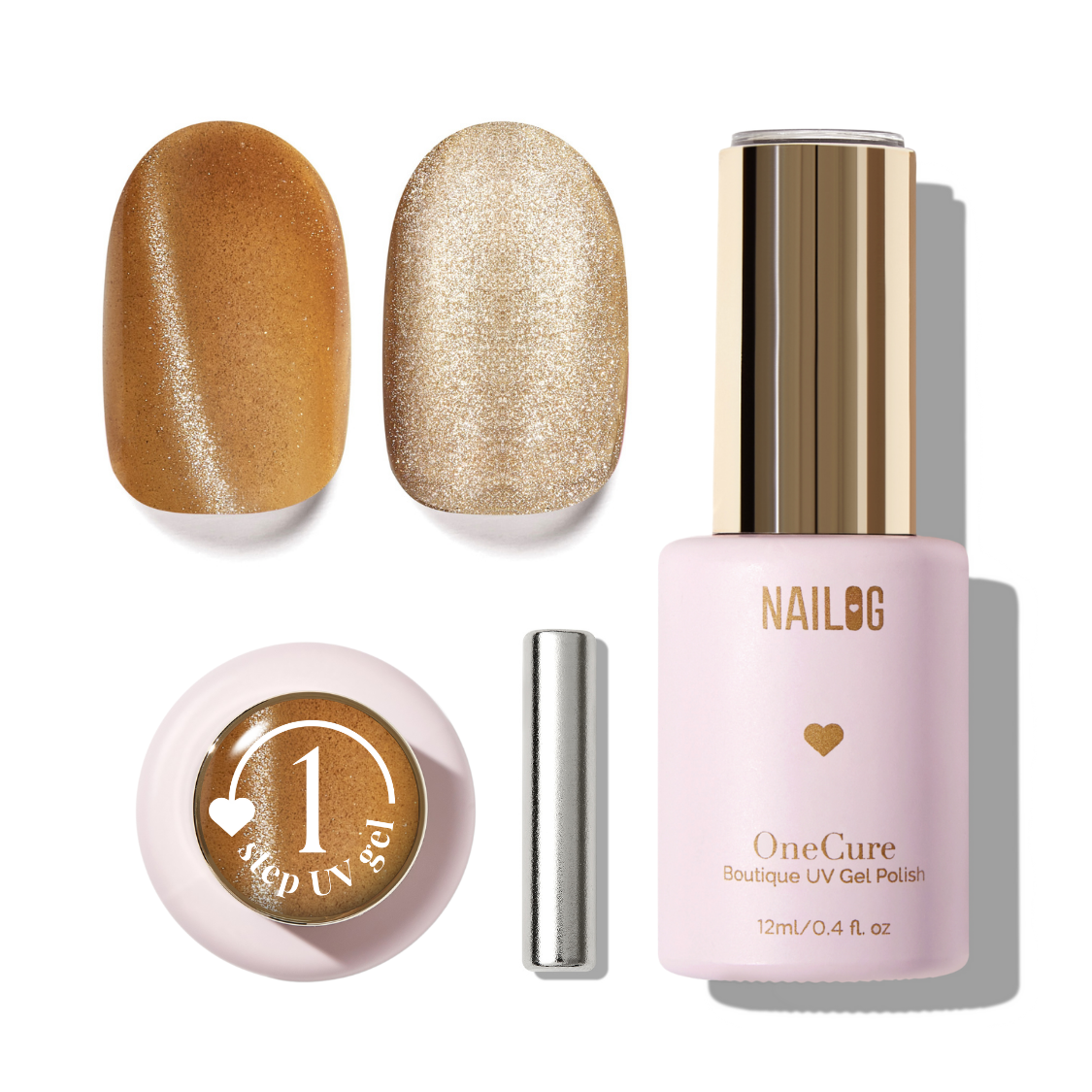 GOLDEN SHADED | OneCure Gel Polish Cat Eye