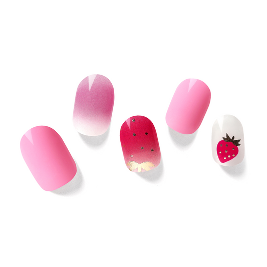 STRAWBERRY LOVE | Mani 34 - NAILOG semi cured nail strip