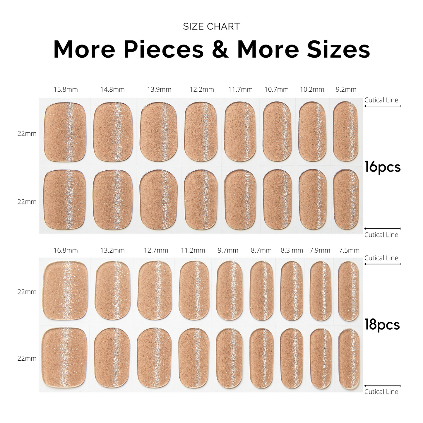 NUDE GLEAM | Mani 34 - NAILOG semi cured nail strip